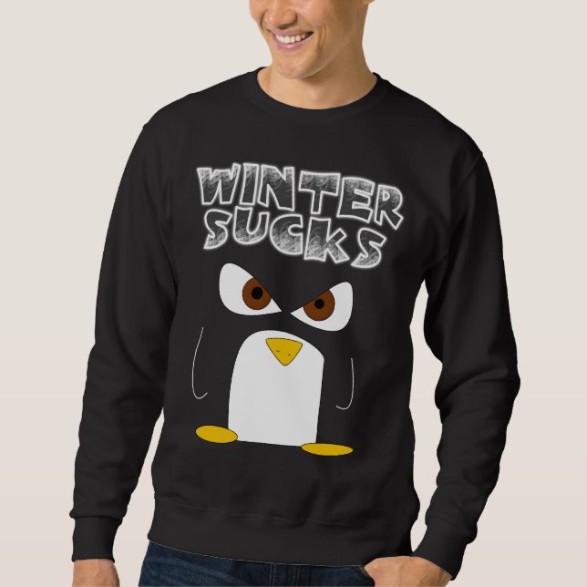 Sweatshirt Les pingouins détestent l'hiver (Devant)