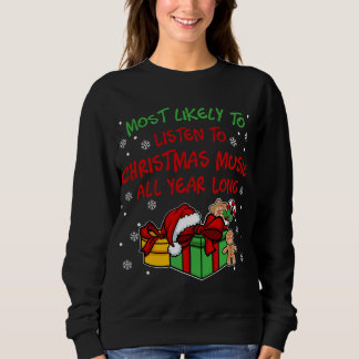 Sweatshirt Les plaisanteries et les paroles amusantes de Noël