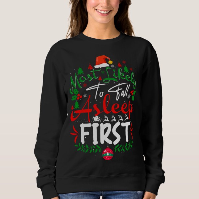 Sweatshirt Les plus susceptibles de s'endormir Premier Humour (Devant)