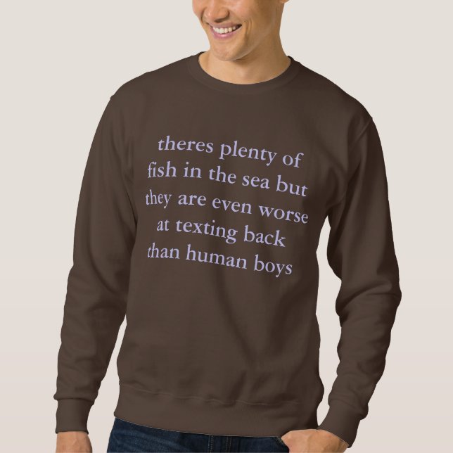 Sweatshirt les poissons n'ont pas des pouces (Devant)