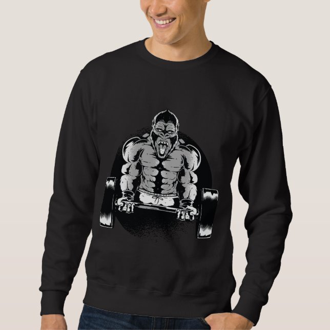 Sweatshirt Les pompes de gorille musclent (Devant)