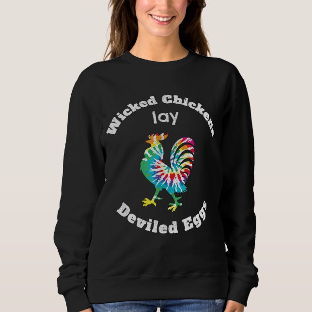 Sweatshirt Les Poulets Malins Posent Des Oeufs Dévastés Funny (Devant)