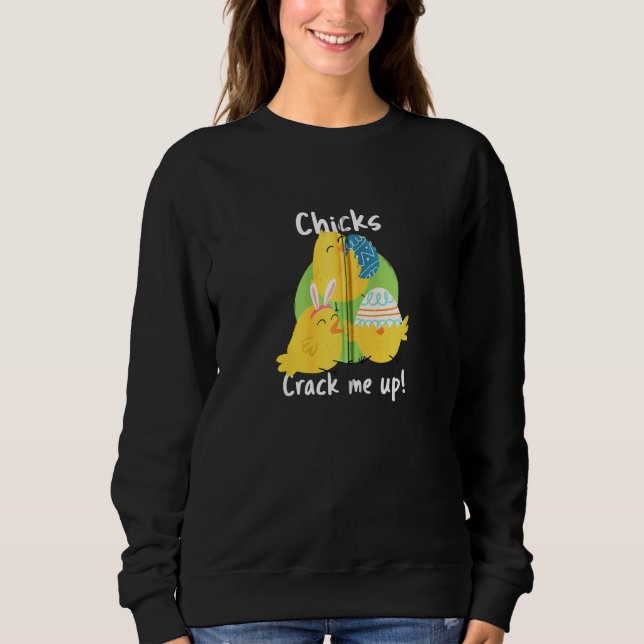 Sweatshirt Les Poussins M'Accrochent À Pâques En Disant Pâque (Devant)