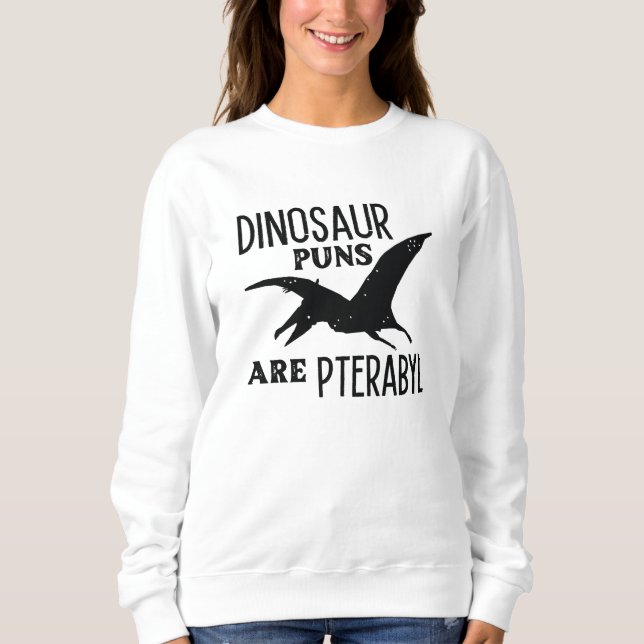 Sweatshirt Les Puns De Dinosaure Sont Ptérabyle (Devant)