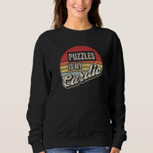Sweatshirt Les puzzles sont mon cardio vintage rétro puzzle  