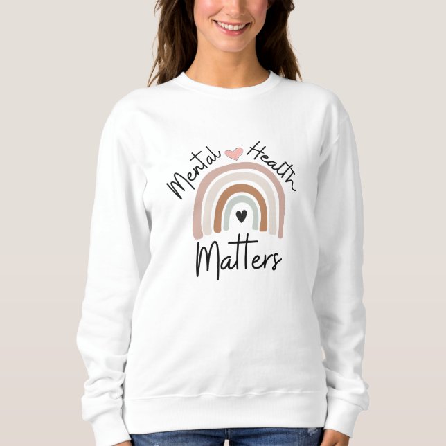 Sweatshirt Les questions de santé mentale - Arc-en-ciel Brown (Devant)
