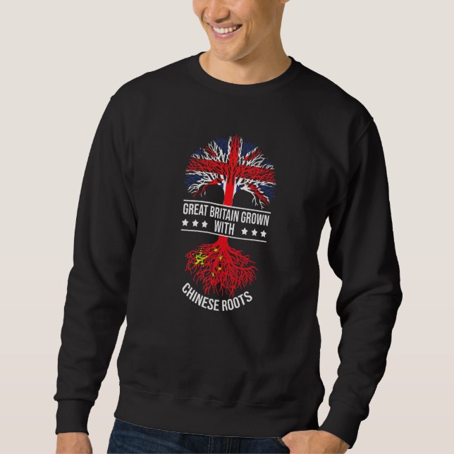 Sweatshirt Les racines chinoises L'ancêtre des immigrants Gra (Devant)