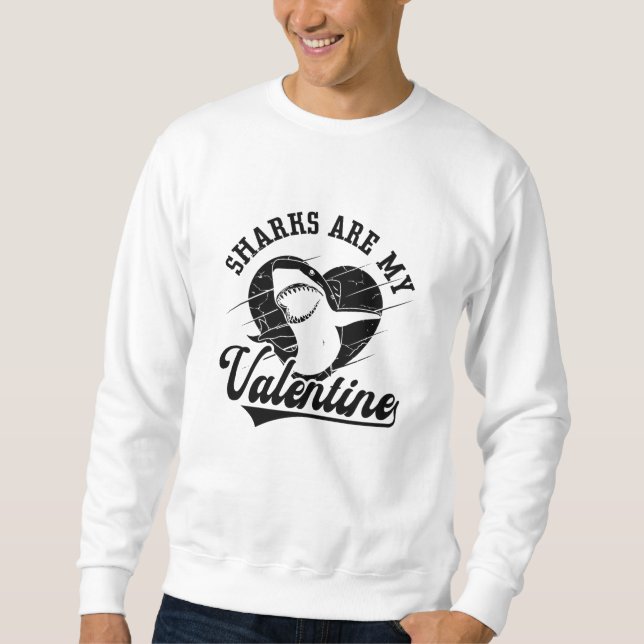 Sweatshirt Les requins sont mon Valentine Dive Freediver (Devant)