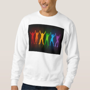 Sweatshirt Les six silhouettes debout de Slipperyjoe, bras le
