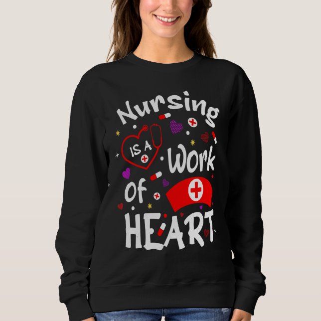 Sweatshirt Les Soins Infirmiers Sont Une Oeuvre De Citations  (Devant)