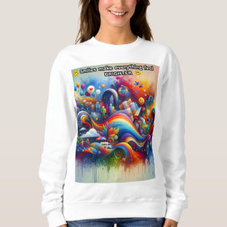 Sweatshirt Les sourires rendent tout plus lumineux