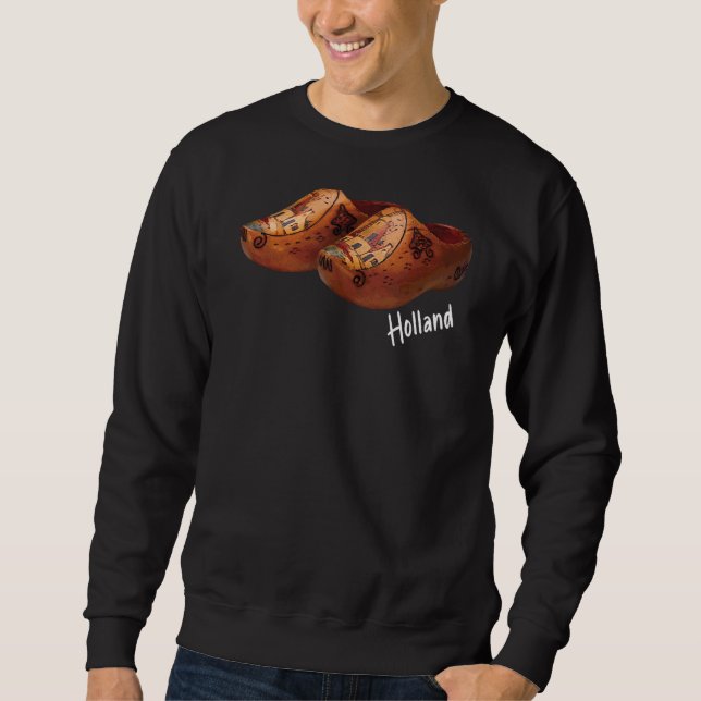 Sweatshirt Les Souvenirs De Pays-Bas Bois Clogs Holland So (Devant)
