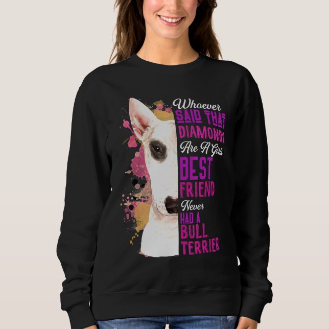 Sweatshirt Les Taureaux Sont Une Fille Meilleur Ami Chien Mam (Devant)