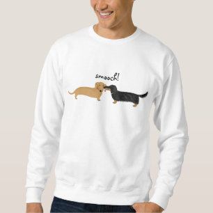 Sweatshirt Les teckels mignons se bécotent l'amour de chiens