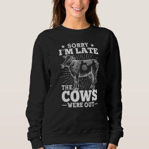 Sweatshirt Les vaches étaient dehors  Vache mignonne Animal  