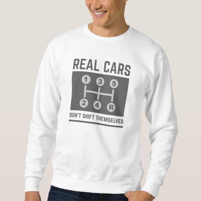 Sweatshirt Les voitures réelles ne se déplacent pas (Devant)