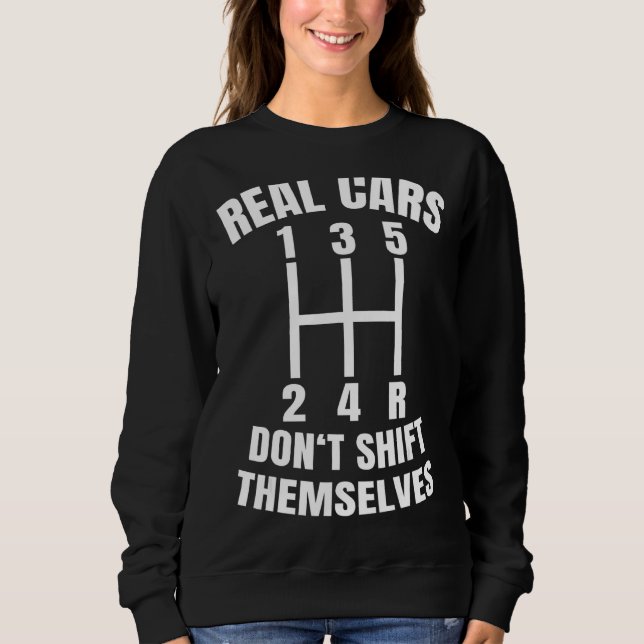 Sweatshirt Les voitures réelles ne se déplacent pas mécanique (Devant)