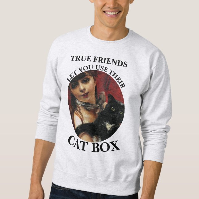 SWEATSHIRT LES VRAIS AMIS VOUS LAISSENT UTILISER LEUR BAC À L (Devant)