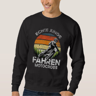 Sweatshirt Les vrais gars font du motocross tous les fans de