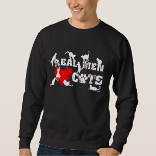 Sweatshirt Les vrais hommes aiment des chats, chats ont les 9