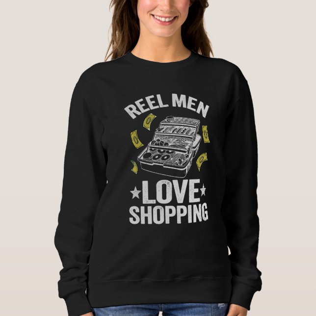 Sweatshirt Les vrais hommes aiment faire du shopping Boîte d' (Devant)