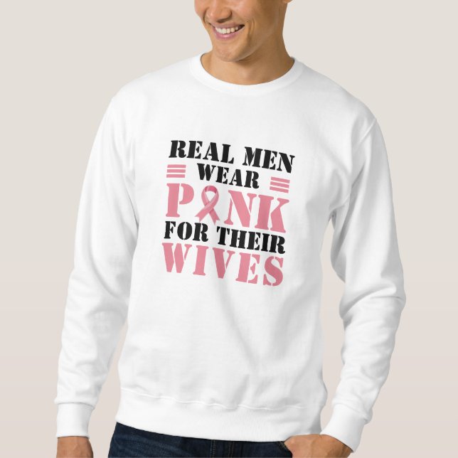 Sweatshirt Les vrais hommes portent du rose pour leurs femmes (Devant)