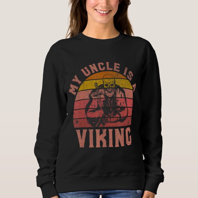 Sweatshirt Les vrais vikings viennent à Valhalla et n'ont pas (Devant)
