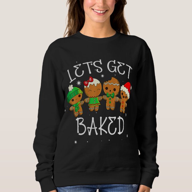 Sweatshirt Let Baked Cookie Weed Xmas Ugly Christmas Swe (Devant)