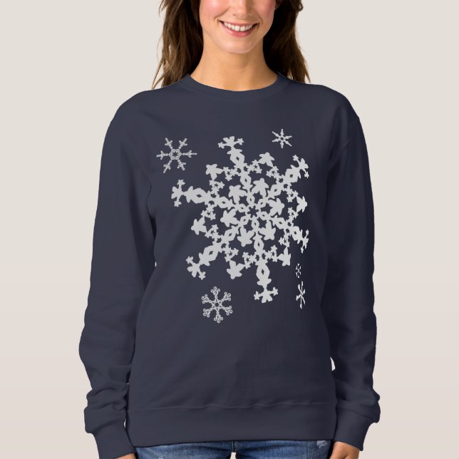 Sweatshirt Let It Snow Board Games Chemise Femen (Devant)