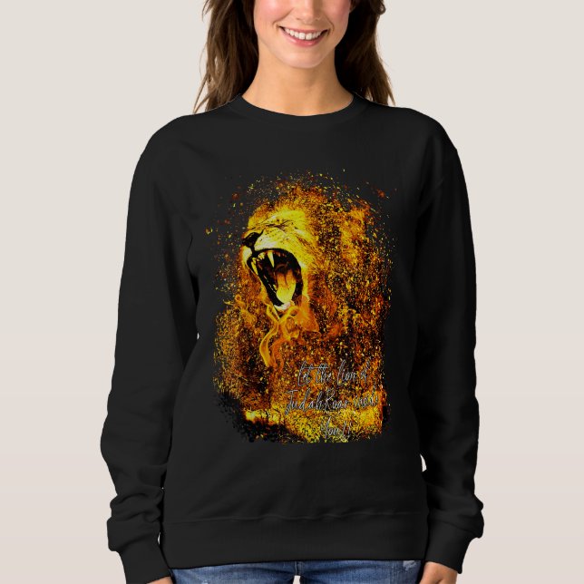 Sweatshirt Let the Lion Inside You Roar Christian Graphic Shi (Devant)