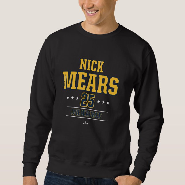 Sweatshirt L'étoile de baseball Nick Mears Milwaukee MLBPA (Devant)