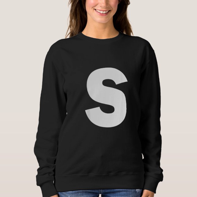 Sweatshirt Letter S Capital Alphabet Halloween Carnival Group (Devant)