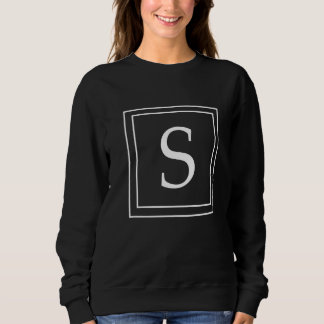 Sweatshirt Letter S Monogram English Alphabet S Initial Gray 