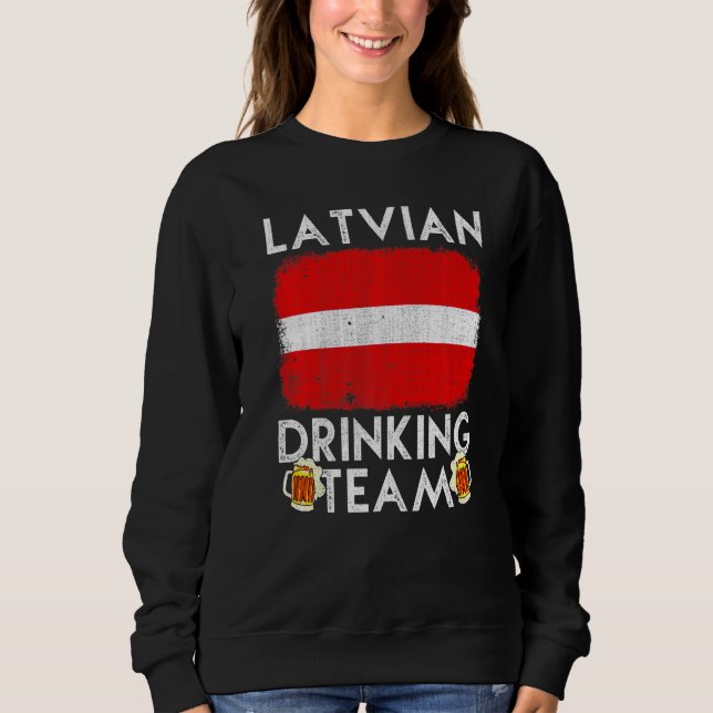 Sweatshirt Lettonie Conception de l'équipe de boisson Lettoni (Devant)