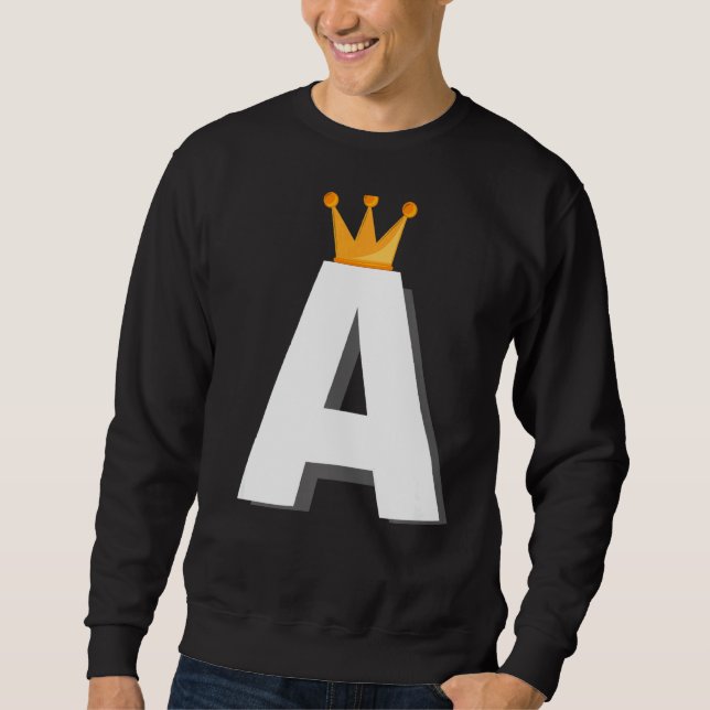 Sweatshirt Lettre A Alphabet Lettre Initiale (Devant)