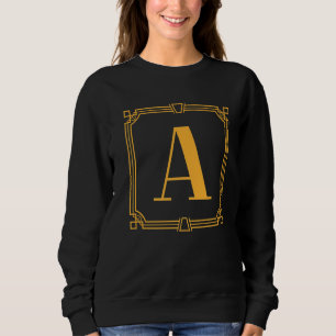 Sweatshirt Lettre A Alphabet Monogramme A Géométrique Initial