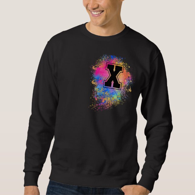 Sweatshirt LETTRE arc-en-ciel X ORIGINAL MONOMOBILE ROSE (Devant)