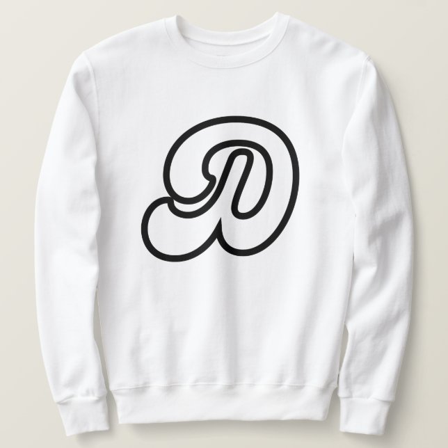 Sweatshirt Lettre D - Conception personnalisée de l'identité (Design devant)
