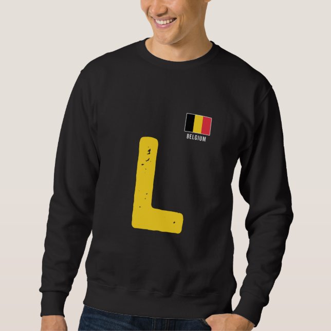 Sweatshirt LETTRE DALLE HUMAINE LIGNE Belgique RECORD (Devant)