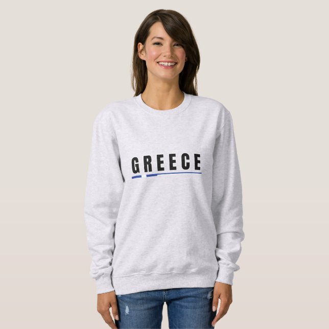 Sweatshirt Lettre d'art grecque moderne simple Drapeau Souven (Devant entier)