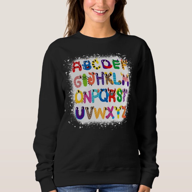 Sweatshirt Lettre de vilain Abcs Garçons blanchis Alphabets m (Devant)