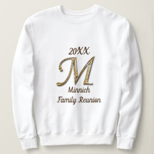 Sweatshirt Lettre d'or de Réunion familiale M Monogram Keepsa