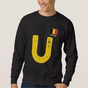 Sweatshirt LETTRE Drapeau Humain Belgique U GROUPE CORRESPOND