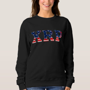 Sweatshirt LETTRE Drapeau Patriotique Xrp Crypto Monnaie Amér