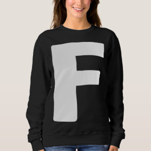 Sweatshirt Lettre F grande et blanche en gras