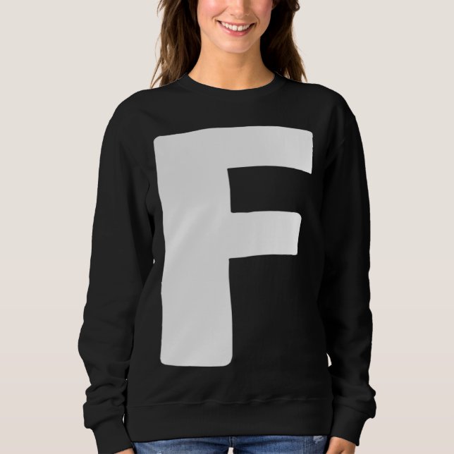 Sweatshirt Lettre F grande et blanche en gras (Devant)