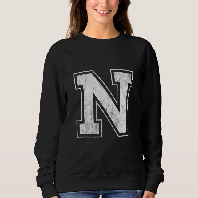 SWEATSHIRT LETTRE GRÂCE N (Devant)