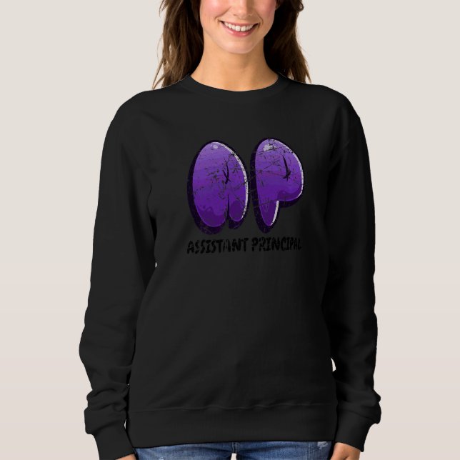 Sweatshirt Lettre Graffiti de jour de l'enseignant adjoint pr (Devant)