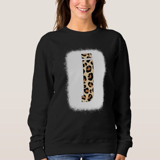 Sweatshirt Lettre imprimable J Lettre initiale J Leopard B (Devant)