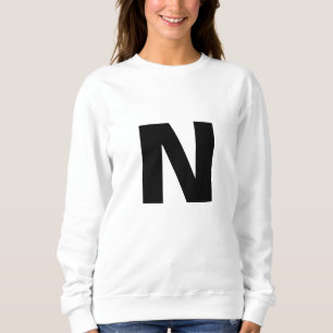 Sweatshirt Lettre initiale Monogramme Moderne Tendance Élégan